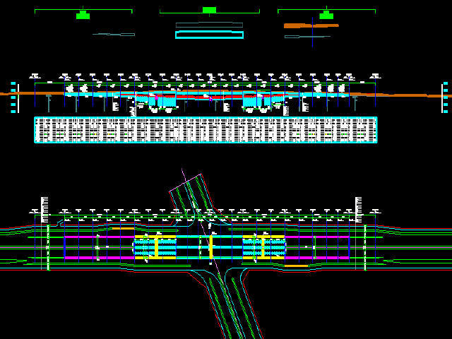 匝道桥的设计图纸资料下载-2016年设计市政大道明挖法下穿双跨钢筋混凝土闭合框架结构隧道设计图纸59张（U槽结构）