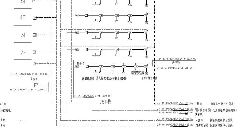 工地电箱系统图资料下载-某小区十六层强弱电图纸