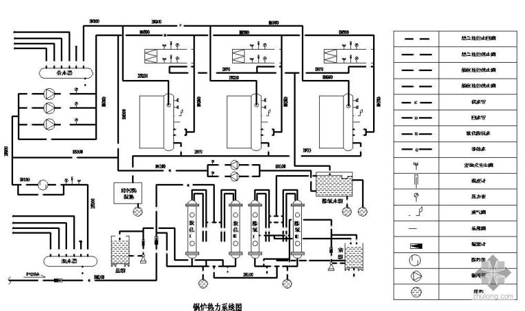 a2o工艺设计平面图资料下载-[学士]北京市天羊小区21MW燃煤热水锅炉房工艺设计