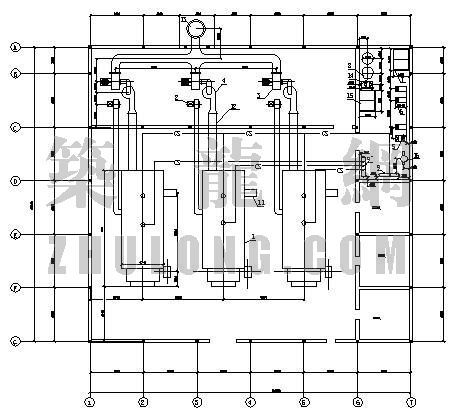包豪斯设计学院CAD图资料下载-河北某学院锅炉房热力设计图