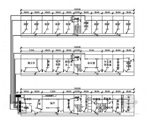 项目部临时设备配备标准资料下载-江苏某施工工地项目部临时用电设计图纸