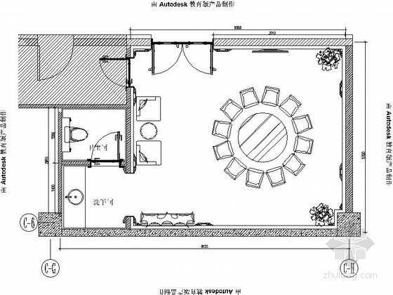 豪华包间施工图资料下载-[天津]豪华五星级婚宴酒店包间施工图（含效果）