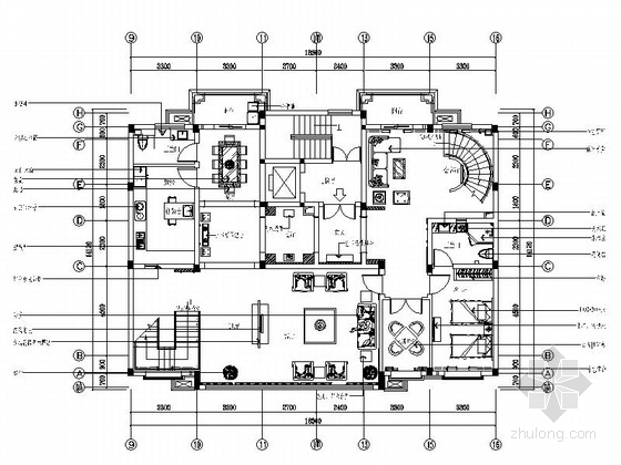 现代中式室内效果资料下载-某公馆现代中式双层别墅室内装修图（含效果实景）