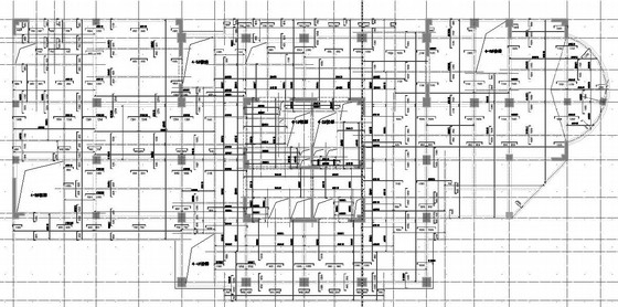 16层住宅结构dwg资料下载-16层框架核心筒住宅结构施工图