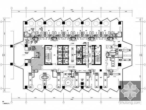 [新疆]酒店办公建筑暖通空调全套设计施工图纸(游泳池、冷热源机房、空调自控)-酒店通风及空调风系统平面图