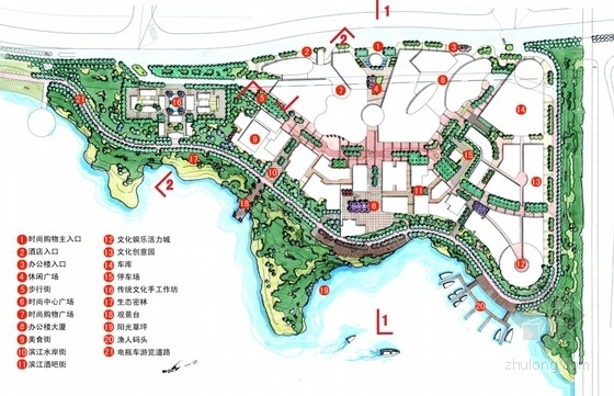 滨江景观商业区资料下载-滨江休闲商业区景观规划设计方案