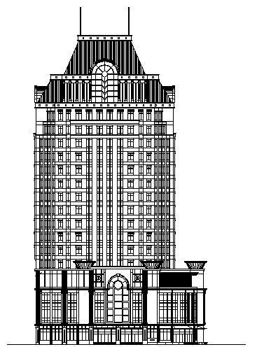 小高层酒店建筑图资料下载-某高层商办楼建筑图