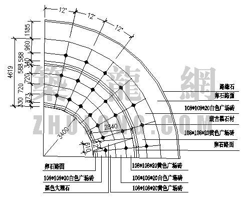 地面铺砖节点大样图资料下载-某小区部分小品施工详图