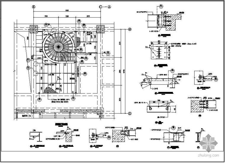 楼梯平台设计图资料下载-某钢结构楼梯设计图