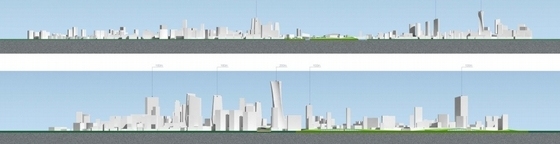 [北京]大型城市综合体规划及单体设计方案文本(知名公司)-立面图