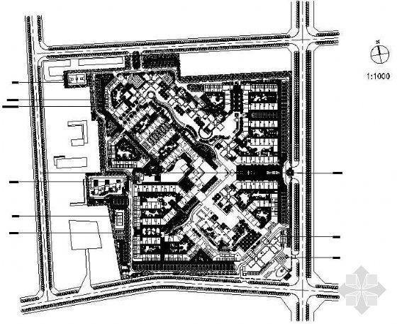 寺庙厢房规划总平面图资料下载-某小区规划绿化总平面图