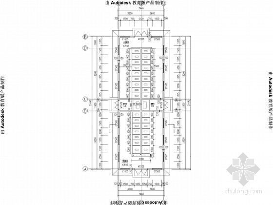 公厕建筑配筋施工图资料下载-小学公厕砖混结构施工图(含建施)