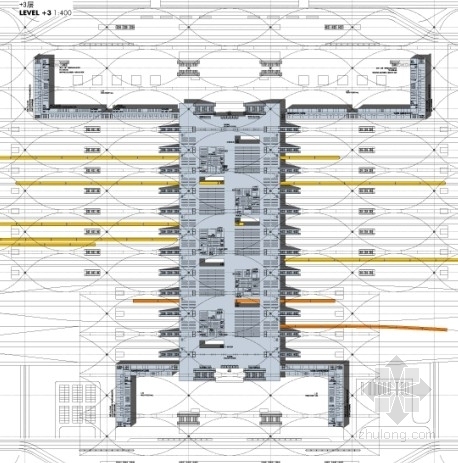 [广东]现代风格大型枢纽站建筑设计方案文本-枢纽站平面图