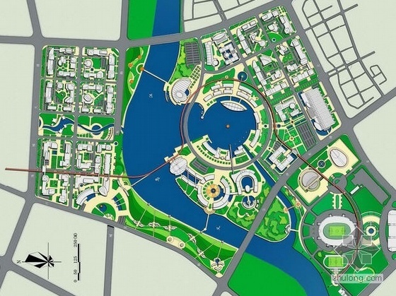 深圳市中心区城市设计资料下载-浙江城市中心区规划设计