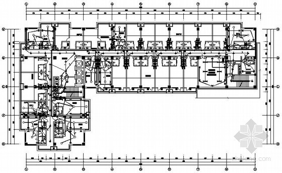 住宅楼施工平面设计资料下载-九层公寓住宅楼电气平面图