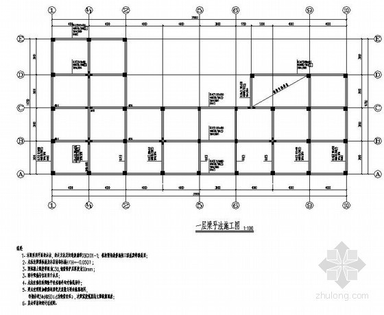 蒲江县某二层框架幼儿园结构施工图- 