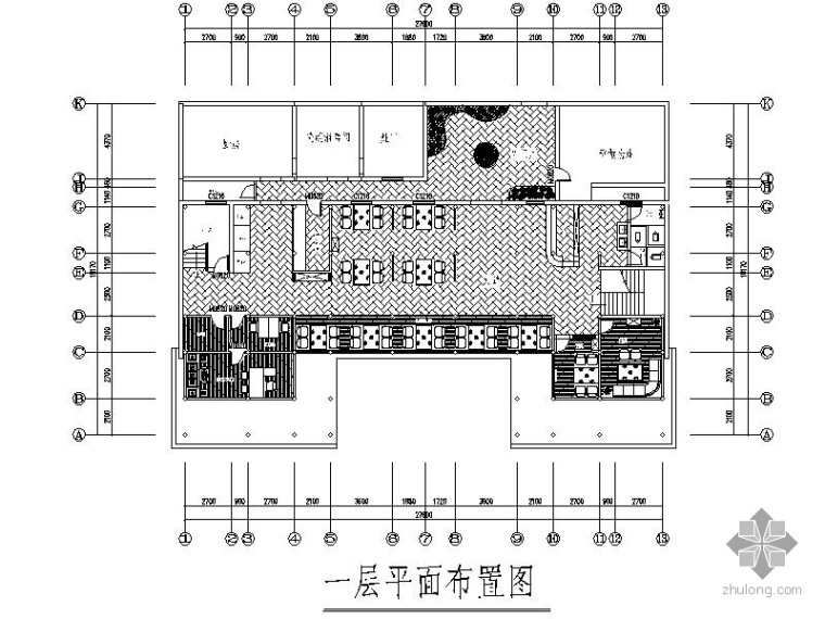 明清室内CAD资料下载-明清民居某饭庄室内装修图