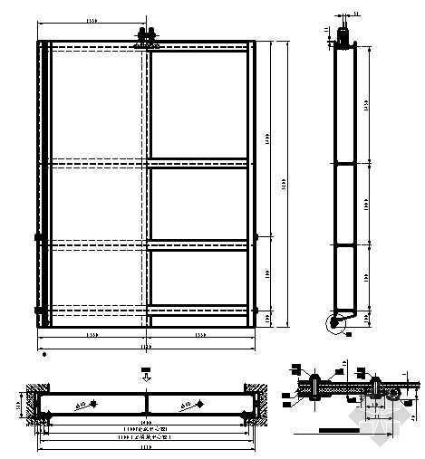 5米桥梁设计施工图资料下载-某2.66×3.5米钢闸门设计施工图
