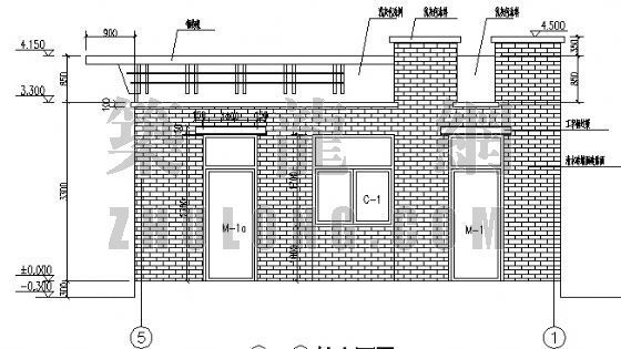 住宅建筑结构施工图cad资料下载-公厕建筑结构施工图