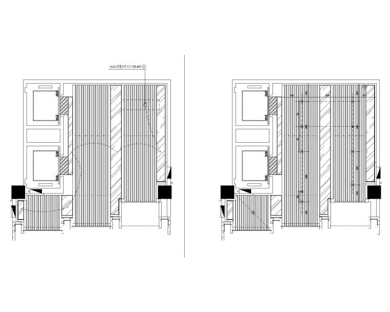 [深圳]大涌知名地产城新展示中心室内设计方案+软装方案+CAD施工图-电梯综合点位图