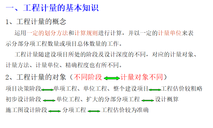 市政工程预算工程计量与计价-工程计量基本知识