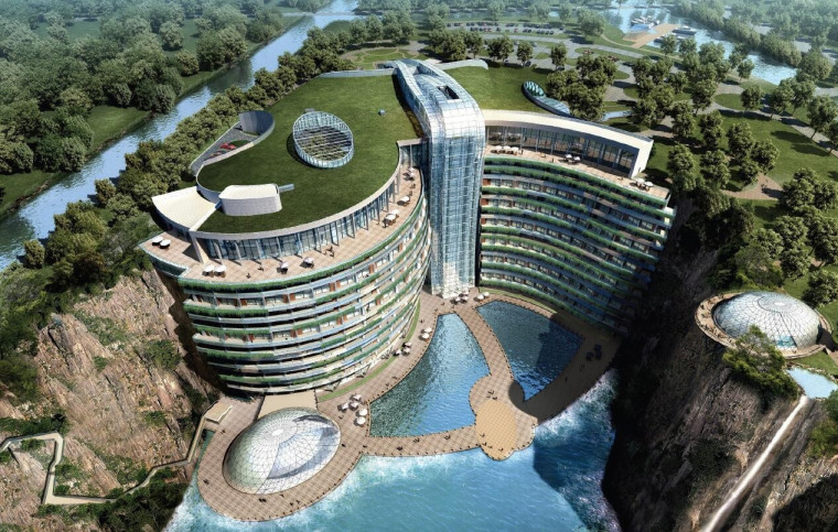 上海深坑酒店建筑资料下载-世茂深坑酒店总体结构设计-汪大绥