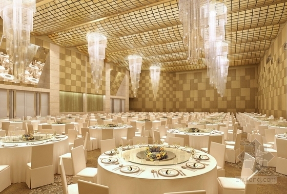 [深圳]五星级酒店奢华高档宴会厅装修施工图（含效果）-宾馆酒店装修-筑龙室内设计论坛