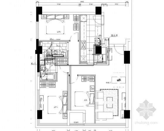 建筑给排水施工样板资料下载-[浙江]商务楼样板间给排水施工图