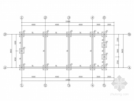 上海世博会场馆图资料下载-[世博会]单层门式刚架结构临时场馆结构施工图