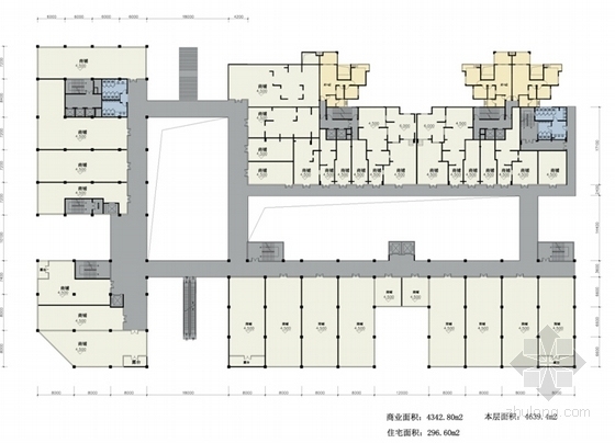 [成都]新古典超高层住宅及高层loft建筑设计方案文本-超高层住宅及高层loft平面图