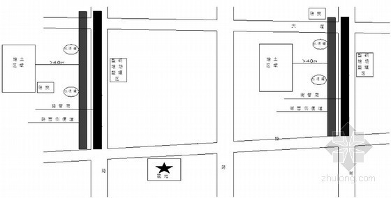 工业区综合管廊基坑排桩支护开挖及结构工程施工方案-施工平面布置图 