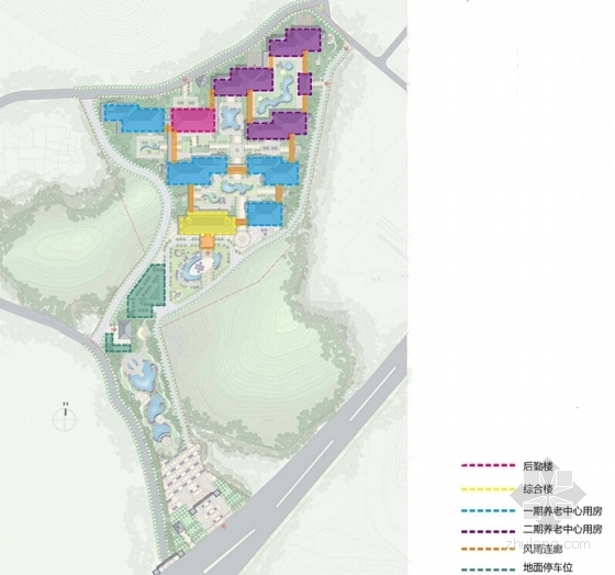 [广东]城市生态养老服务中心（敬老院）设计方案文本（含CAD）-城市生态养老服务中心分析图