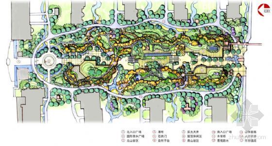 山体道路景观节点资料下载-[北京]小区中央山体景观工程方案设计