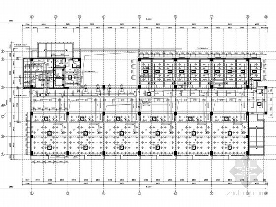 [上海]知名大学教学楼空调通风系统设计施工图（大院设计）-三层空调系统图 