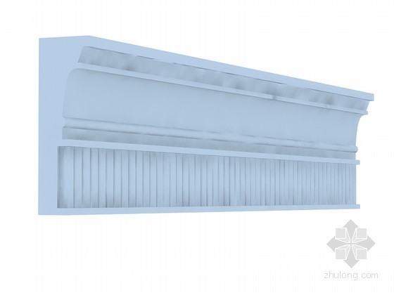 石膏线线型CAD图纸资料下载-石膏装饰线3D模型下载