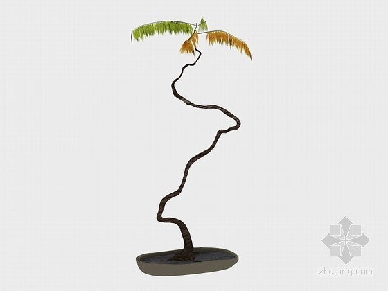 哥斯达黎加现代美景别资料下载-室外美景盆栽3D模型下载