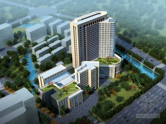现代风格建筑设计理念资料下载-[福建]26层现代风格省级肿瘤医院建筑设计方案文本