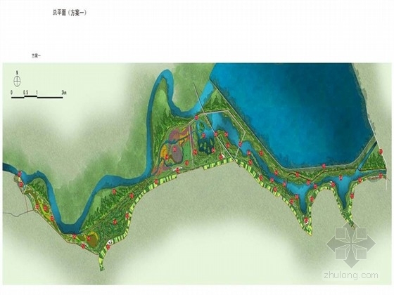[辽宁]生态生长生机湿地公园景观设计方案-总平面图 
