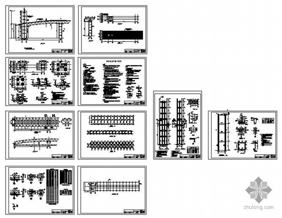 2008客运站设计资料下载-山西某汽车客运站门架结构图