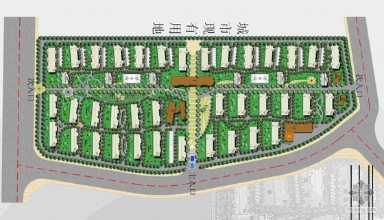 居住区规划设计竞赛案例资料下载-居住区景观规划设计