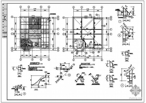 某两层欧式别墅建筑结构设计图- 