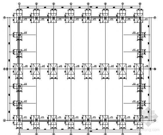 15米钢结构结构图资料下载-某３６米跨度钢结构厂房结构图纸