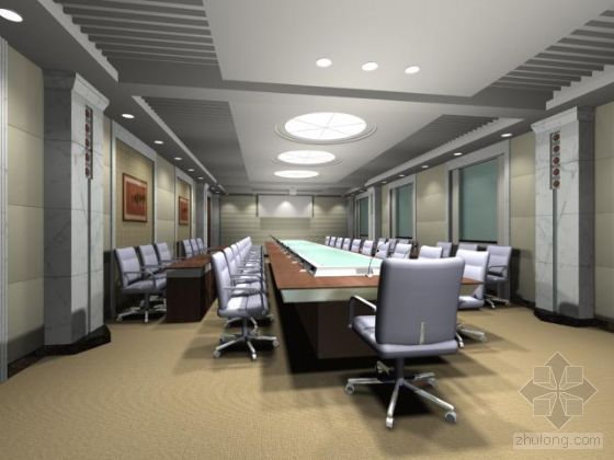 会议室墙面装修模型资料下载-某会议室模型11