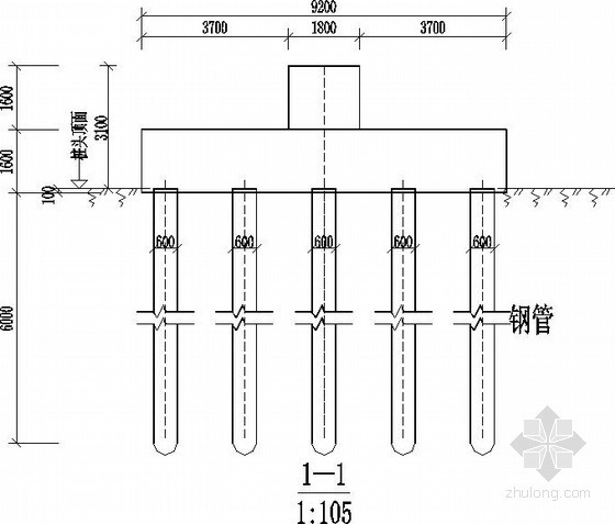 钢管桩结点详图资料下载-电力设备钢管桩群桩节点详图