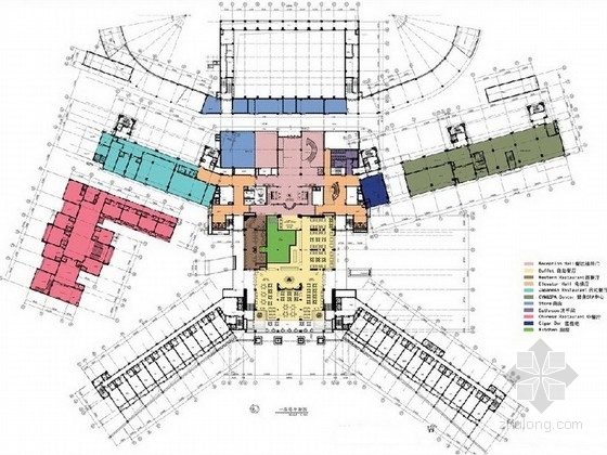 [厦门]西班牙建筑及亚热带园林风格酒店设计方案-平面图 