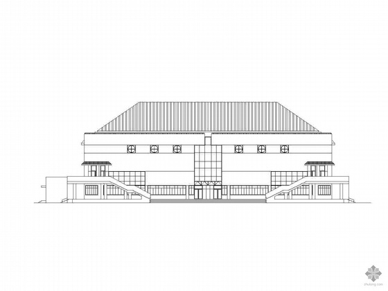 篮球馆剖面图资料下载-某室内篮球馆建筑施工图