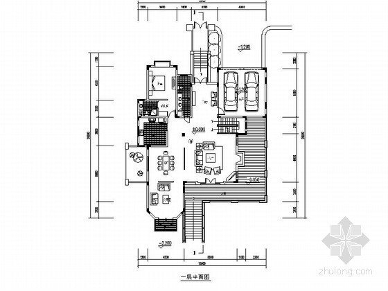 [成都]某温泉花园二层别墅建筑方案图（444）- 