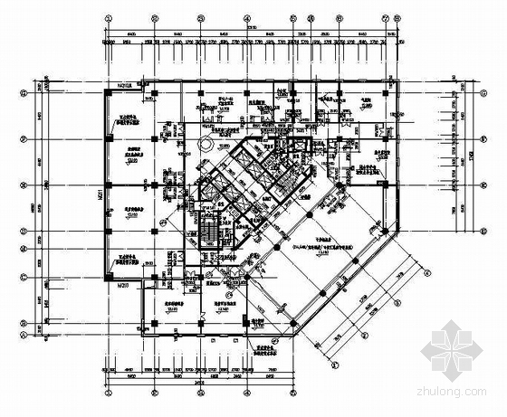 10层多联机施工图资料下载-四层平面图(F10建筑施工图)