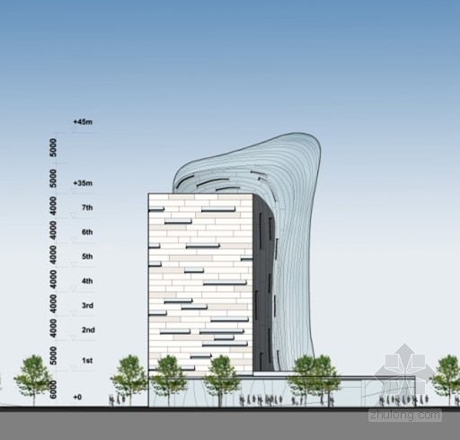 [深圳]某8层规划展览馆建筑方案文本（含cad、模型）-图8