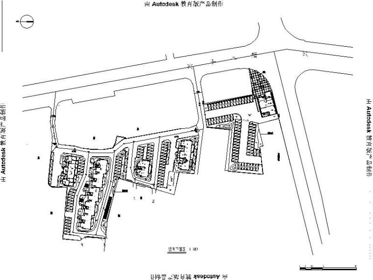 [浙江]老客运总站地块住宅小区景观设计施工图-总平面图